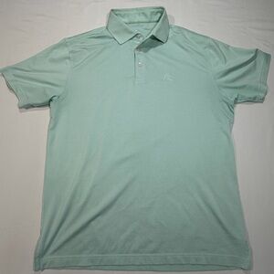 Rhoback Men's Mint Green Polo Medium - Short Sleeve Performance Shirt Golf